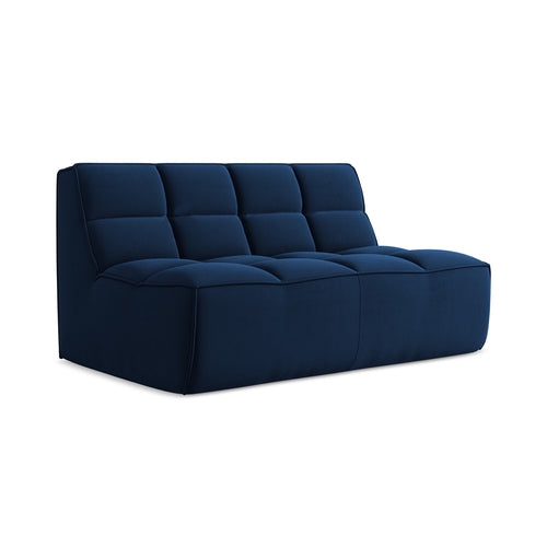 LaMiaSofa Tweezits modulaire bank Belluno - velours - koningsblauw - 160x93x75