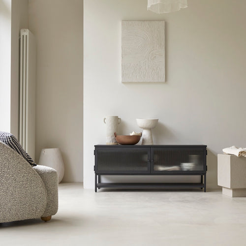 Tikamoon Metalen tv-meubel 120 cm - Zwart - vtwonen shop