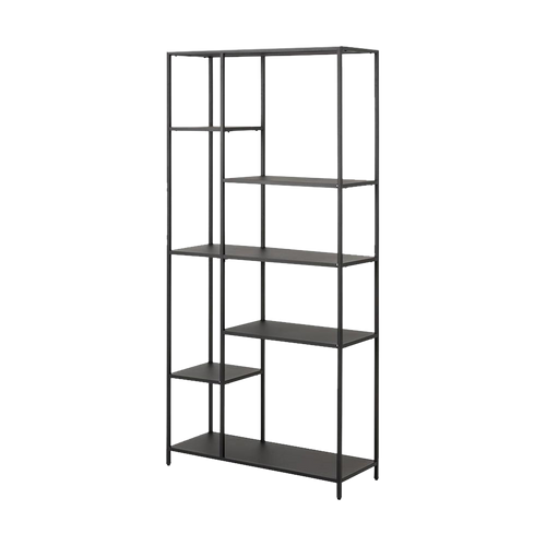 Lisomme Roy metalen boekenkast zwart - 79 x 165 cm - vtwonen shop