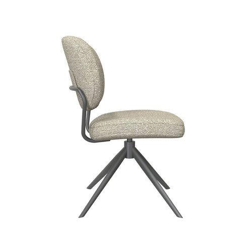 LABEL51 Eetkamerstoel Geneva - Naturel/Zwart - Draaibaar - Set van 2 - vtwonen shop