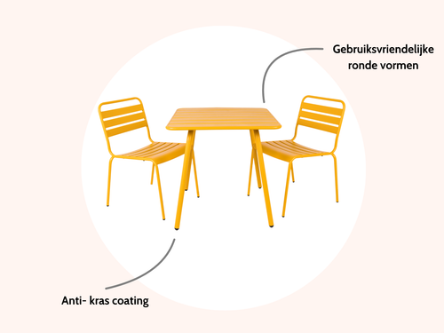 MaximaVida metalen tuinset Max okergeel 80 cm - vtwonen shop