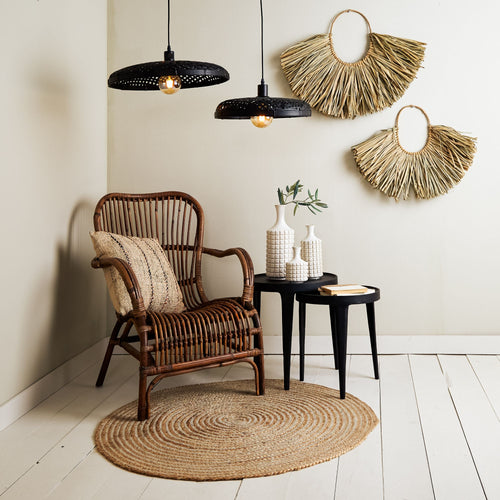 Light & Living bijzettafel Tobias - zwart - Ø43cm