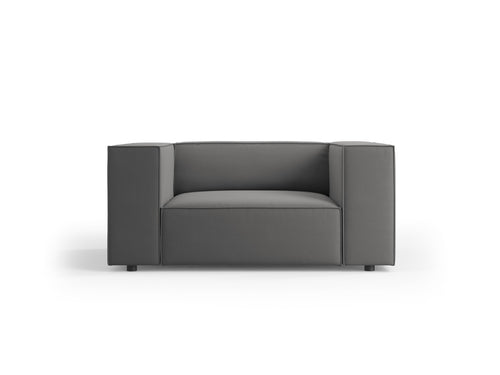 Cosmopolitan Design Fauteuil Arendal flueel, cement - 102x124x70cm