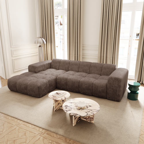 Premium Interiors - Linkerhoekbank BLOOM - gewaafd fluweel mol 290cm