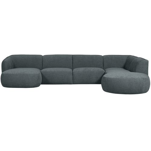 WOOOD bank rechts Polly - Polyester - Blauw/Groen - 71x353x150/245 - vtwonen shop