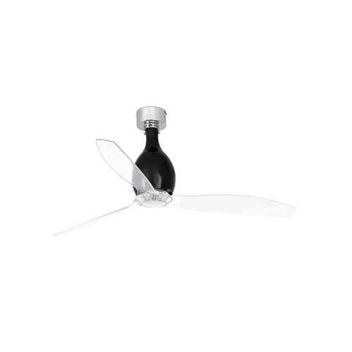 Faro Mini Medium Plafondventilator met / zonder Licht Mat Zwart, Helder