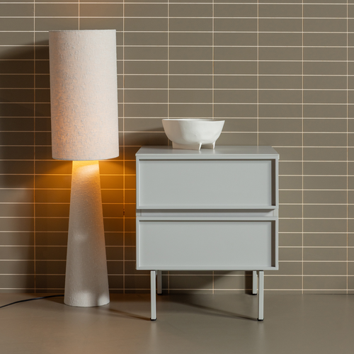 WOOOD nachtkastje 2 lades Tours - Melamine/MDF - Zand - 51x45x42 - vtwonen shop