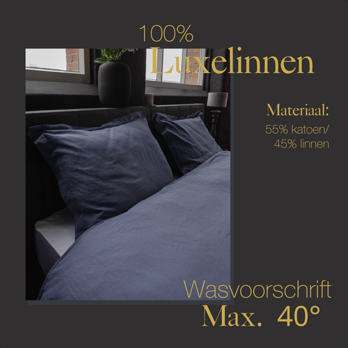 Ten Cate premium - dekbedovertrekset - 140x200/220 - 100% linnen - blauw - vtwonen shop