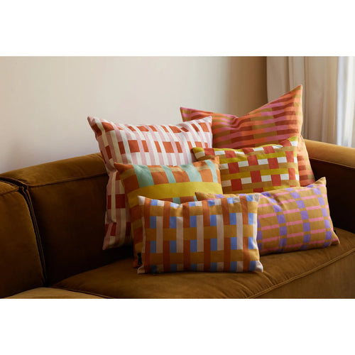 Fest Stripes And Checks Sierkussen 45x45 cm Blauw
