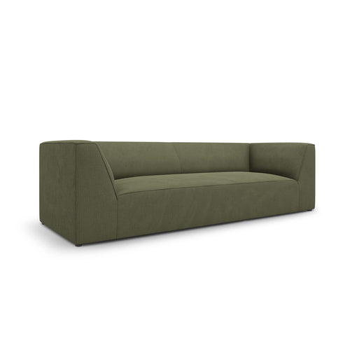 Cosmopolitan Design - Bank Siena 3-zits, ribfluwelen groente - 92x232x69cm