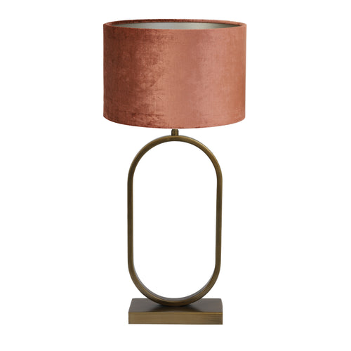 Light & Living tafellamp Jamiri/Gemstone - ant. brons, terra - 30x30x67cm