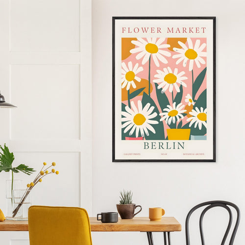 Artfulprints Poster Flower market - Berlin II   - 30x40 cm - Meerkleurig
