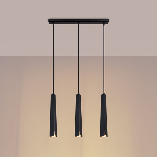 Sollux Lighting Hanglamp PRYSM 3L zwart - 45x5x120cm