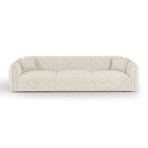 Premium Interiors - Bank LUSH - fluweel met motieven crème 235cm