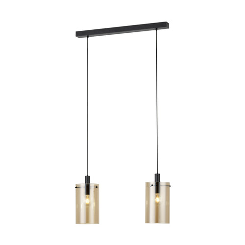 Stars of Light hanglamp Polverara - 2 lichts - e27 - zwart