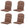 Madison kuipstoelkussen hoge rug Panama - bruin - 96x45x3,5cm - set van 4
