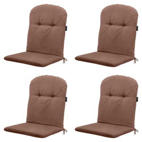 Madison kuipstoelkussen hoge rug Panama - bruin - 96x45x3,5cm - set van 4