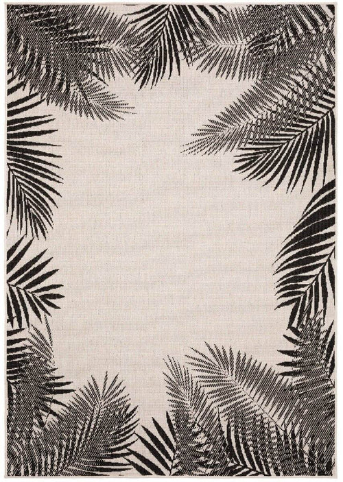 Buiten vloerkleed Leaf - Zwart - dubbelzijdig - EVA Interior - 200 x 290 cm