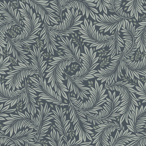 ESTAhome behang bladeren vergrijsd blauw - 50 x 900 cm - 131146 - vtwonen shop