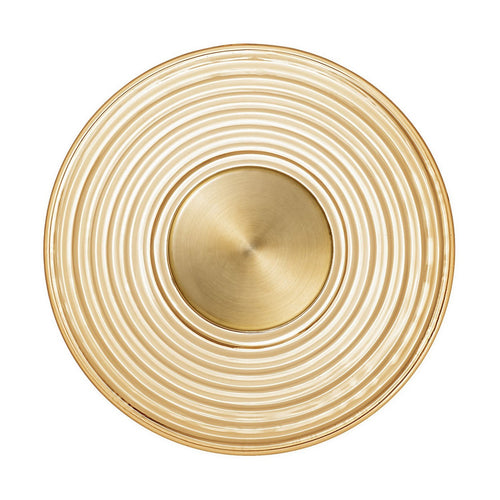 Nova Luce NOUS 30 cm geïntegreerde LED-wandlamp, messing goud, amberkleurige LED, 8W 304lm 3000K