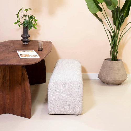 DÉJA Living Eetkamerbank Bogense - Taupe Stof - 160x45x48cm