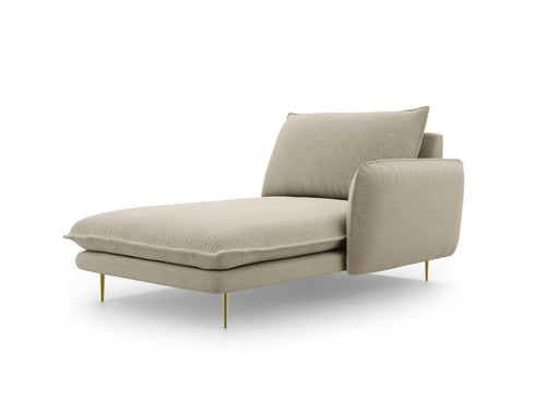 Cosmopolitan Design rechter chaise longue Vienna structurele stof, beige - 170x110x95cm