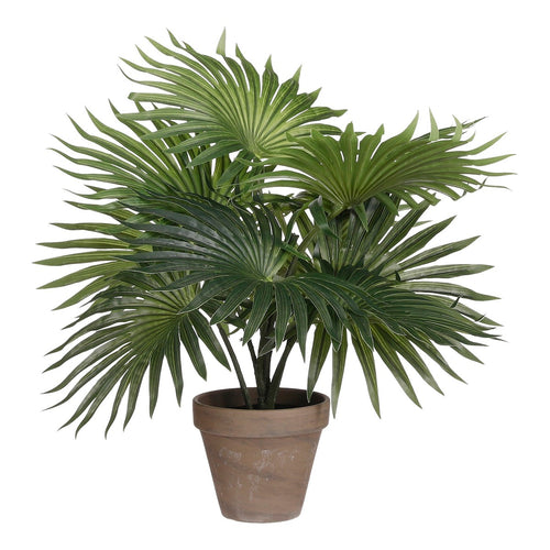 Mica Decorations Palm Kunstplant in Bloempot Stan - H40 x Ø35 cm - Groen