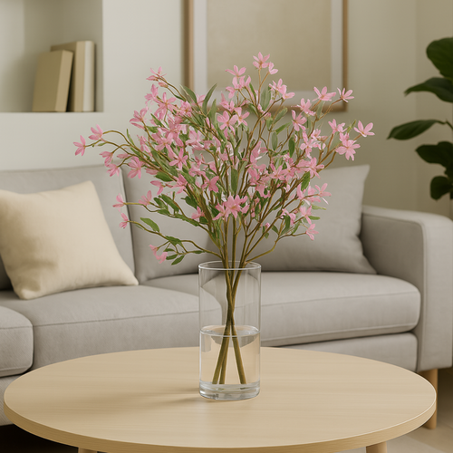 Flourify - Kunstplant - Jasmijnstruik - 35 cm - Bundel van 4 stuks