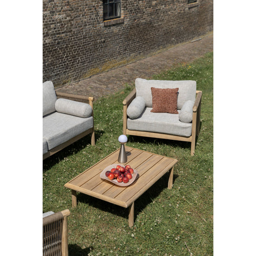 Dutchbone Oasis Tuinset Bank, Salontafel + 2x Fauteuil/ Loungestoel - Beige
