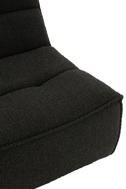 J-Line zetel Draaiend Vierkant - hout/textiel - zwart