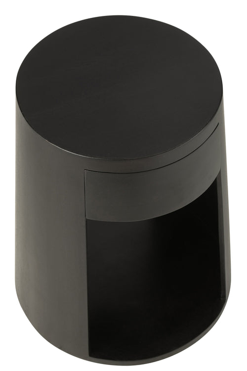J-Line bijzettafel Drawn - hout/mdf - zwart