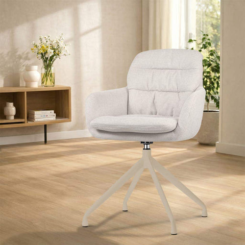Nolon Nola-Mia draaibare eetkamerstoel beige - beige onderstel
