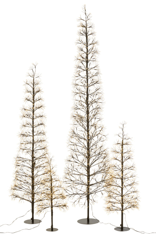 J-Line decoratie Boom - warm witte - ijzer - zwart - extra large - LED lichtjes - vtwonen shop