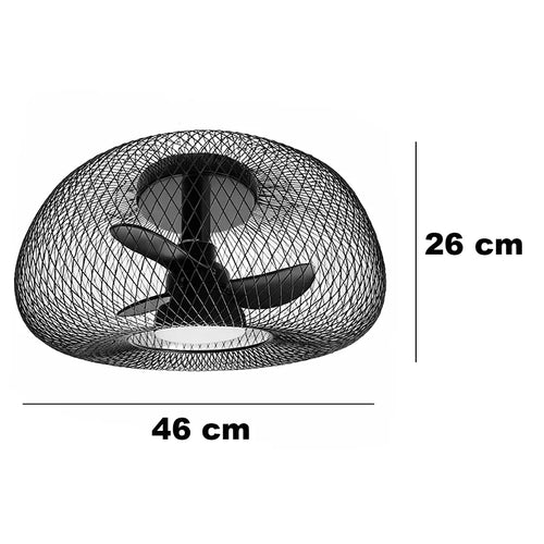 Ylumen plafondventilator Inno - 1 lichts - 46  x 26   cm - zwart