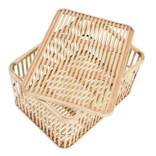 Hübsch manden Cheery - bamboe - 46x35xh27, 52x40xh32cm - vtwonen shop