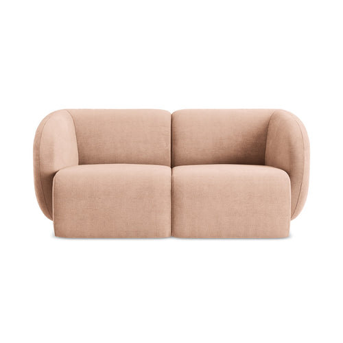 LaMiaSofa Tweezits modulaire bank Cervo - chenille stof - perzik - 174x94x75