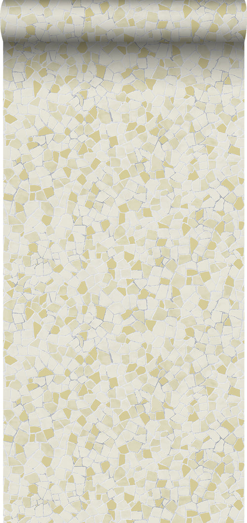 Sanders & Sanders behang mozaiek tegels geel - 53 cm x 10 m - 640014