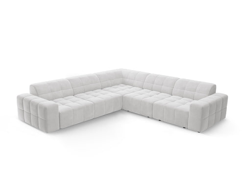 Cosmopolitan Design Hoekbank CHICAGO 4-zits, flueel geld - 285x285x78cm