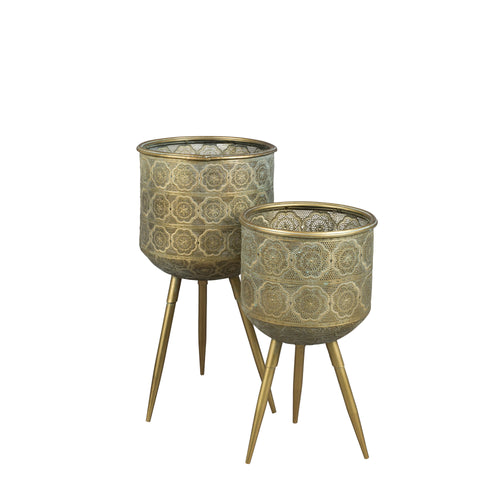 Dutchbone Botanique Bloempot L - Goud - vtwonen shop