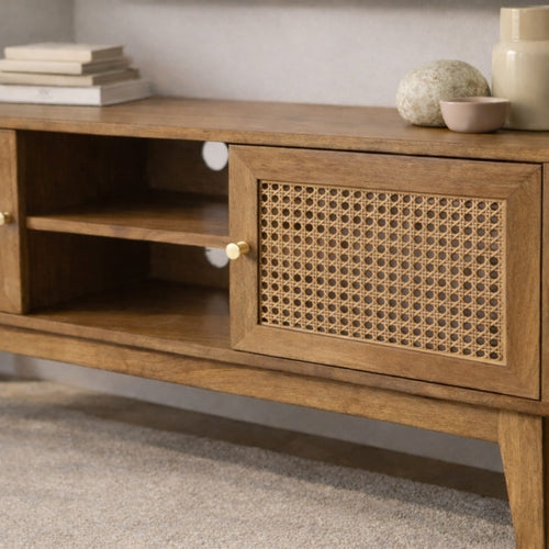 Calicosy - PALMO TV-meubel Woonkamer - Licht hout - 39x140x49 cm
