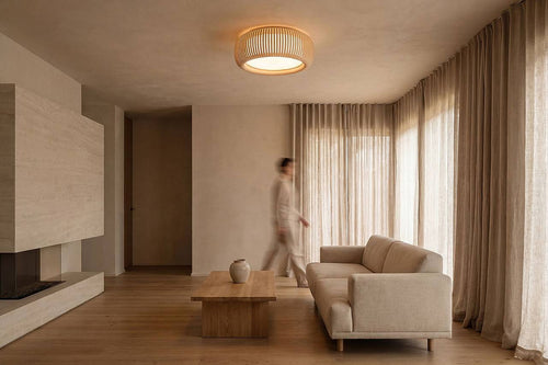 bpskoncept plafondlamp Oblo - beige kunststof - diffuser
