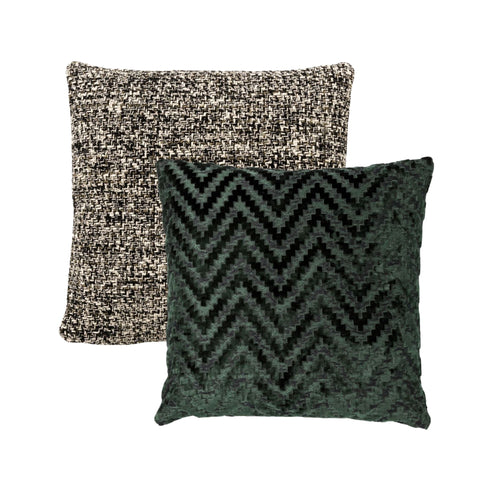 HOII VOORDEELSET ICONIC GREEN - Set van 2 Sierkussens - Mountain View - Donkergroen - vtwonen shop