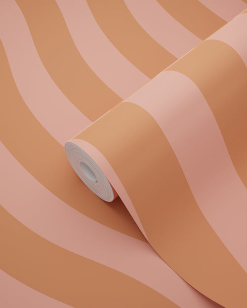 ESTAhome behang golvende strepen roze - 50 x 900 cm - 131609 - vtwonen shop