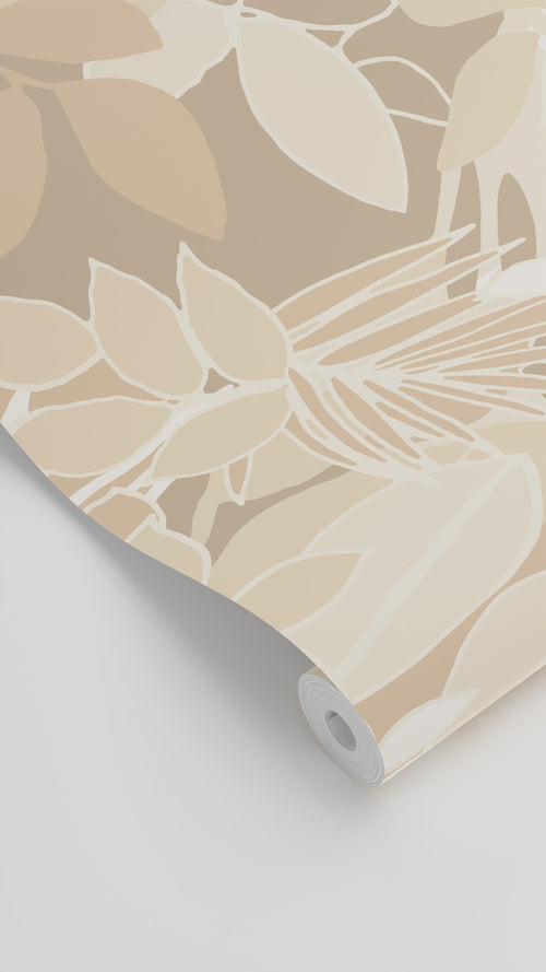 ESTAhome behang bladeren beige - 50 x 900 cm - 139845 - vtwonen shop