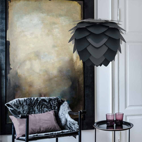 Umage Aluvia Medium hanglamp anthracite grey - met koordset zwart - Ø 59 cm - vtwonen shop