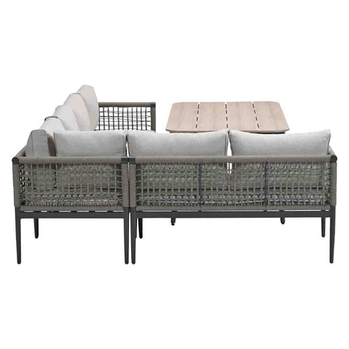 Hoekbank - lounge-diningset Teramon - taupe - Garden Impressions - vtwonen shop