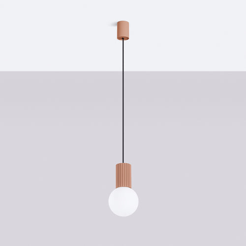 Sollux Lighting Hanglamp HALO 1 mokka - 12x12x120cm