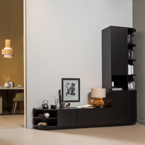 WOOOD tv-meubel Finca - Grenen - Zwart - 40 3x75x40 - vtwonen shop