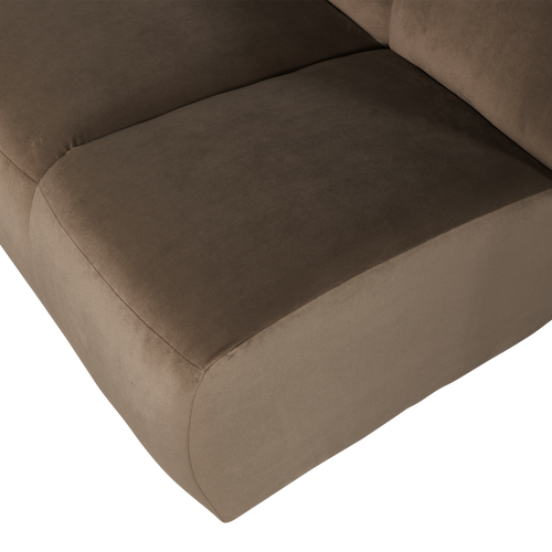 WOOOD 1,5-zits bank arm links Mojo - Velvet - Taupe - 74x164x97
