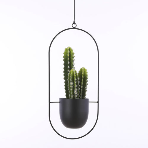 Mica Decorations Dexter Hangpot - L24 x B14 x H83 cm - Zwart